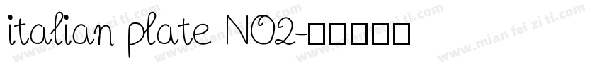 italian plate NO2字体转换